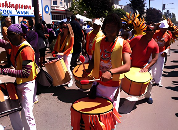 Musicians at a previous Juneteenth in Berkeley.