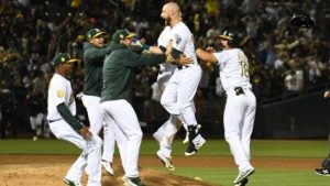 A’s win in walk-off fashion in front of record breaking crowd