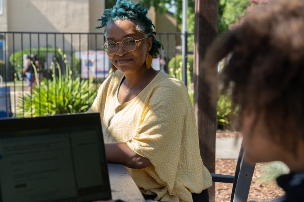 harlotte Banks smiles at her daughter Riley, who had to seek counseling after her experience as a student at Sequoia Elementary. Riley just completed sixth grade and looks forward to middle school. Roberto Alvarado, OBSERVER